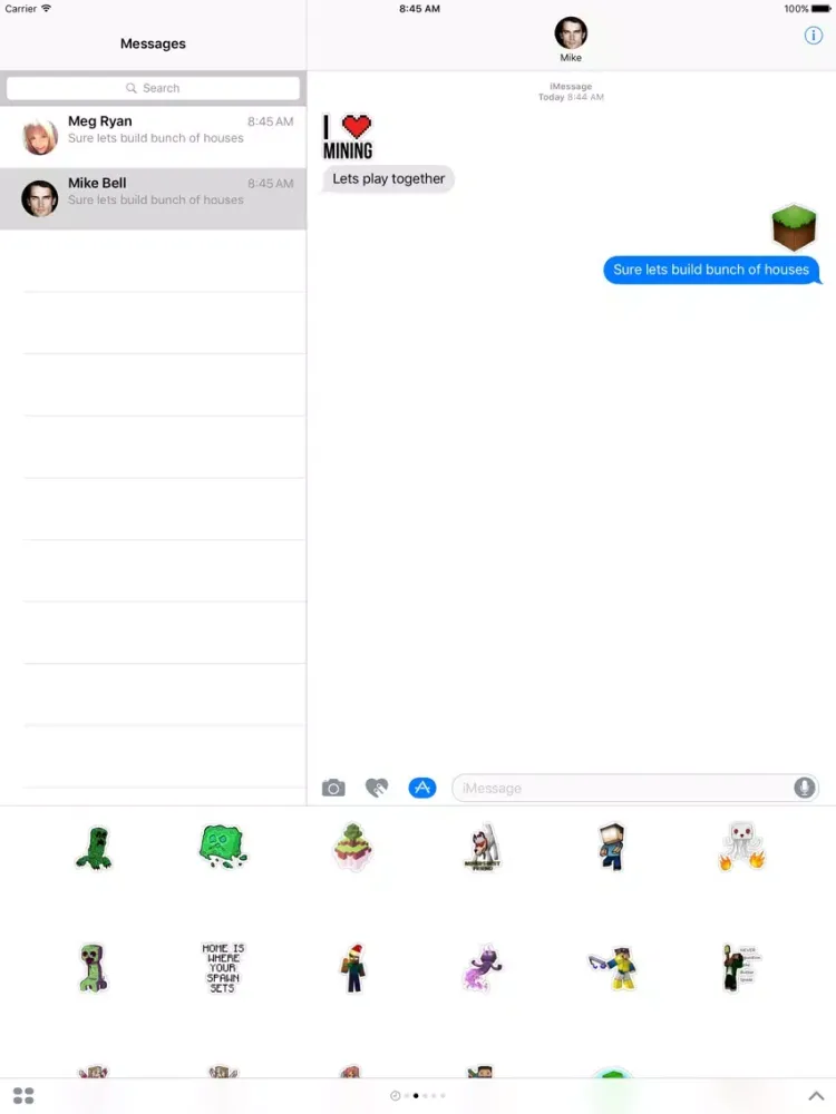 Craft Stickers for Minecraft Fans iPad 应用截图