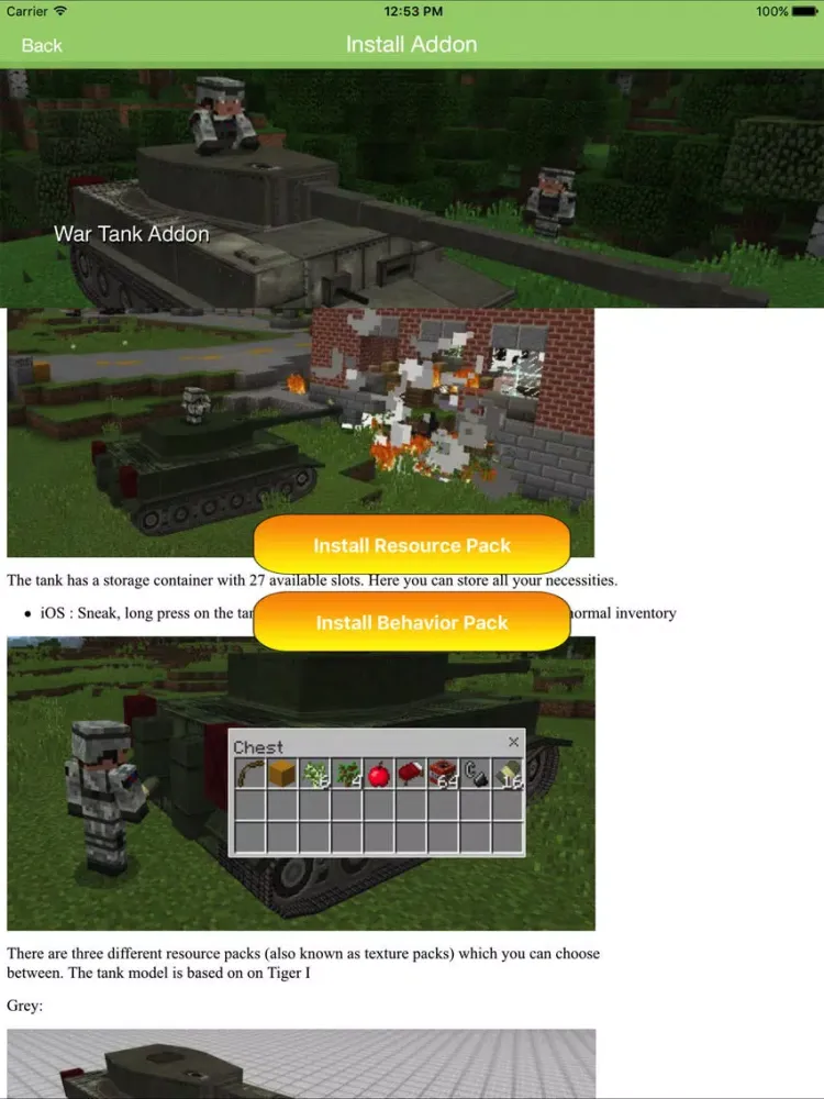 Скриншоты Guns & Transport Add ons for Minecraft PE MCPE iPad 
