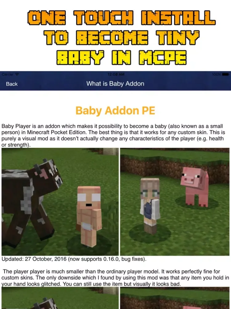 Baby Roleplay Addon For Minecraft PE iPad  스크린샷