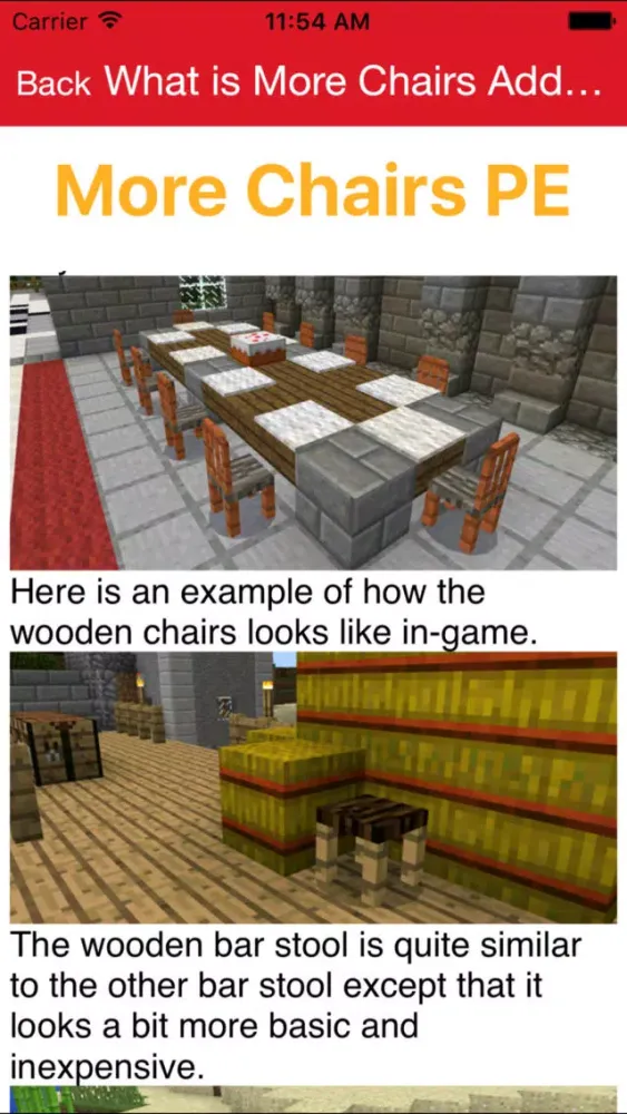 Furniture Addon For Minecraft PE One Touch Install Ekran Görüntüleri
