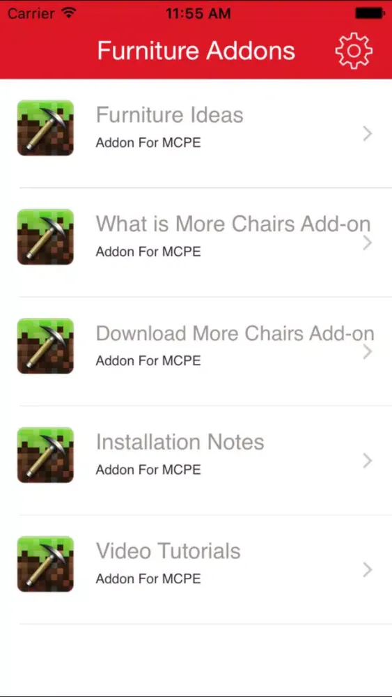 Furniture Addon For Minecraft PE One Touch Install Ekran Görüntüleri