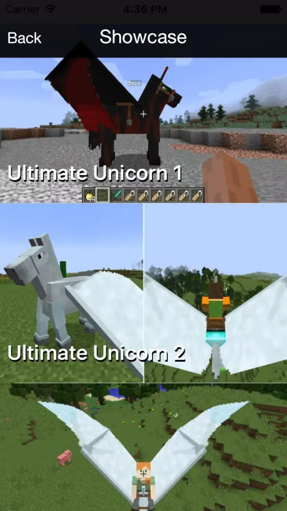 Ultimate Unicorn Pegasus Mod - Flying Horse Mod for Minecraft PC Guide स्क्रीनशॉट
