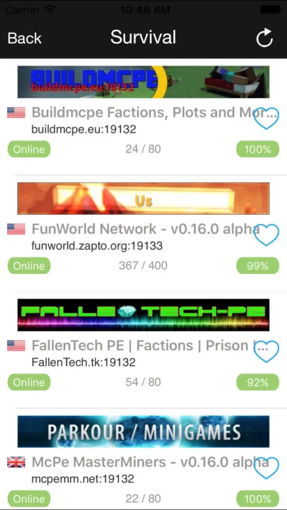 Скриншоты Multiplayer Servers for Minecraft Pocket Edition +