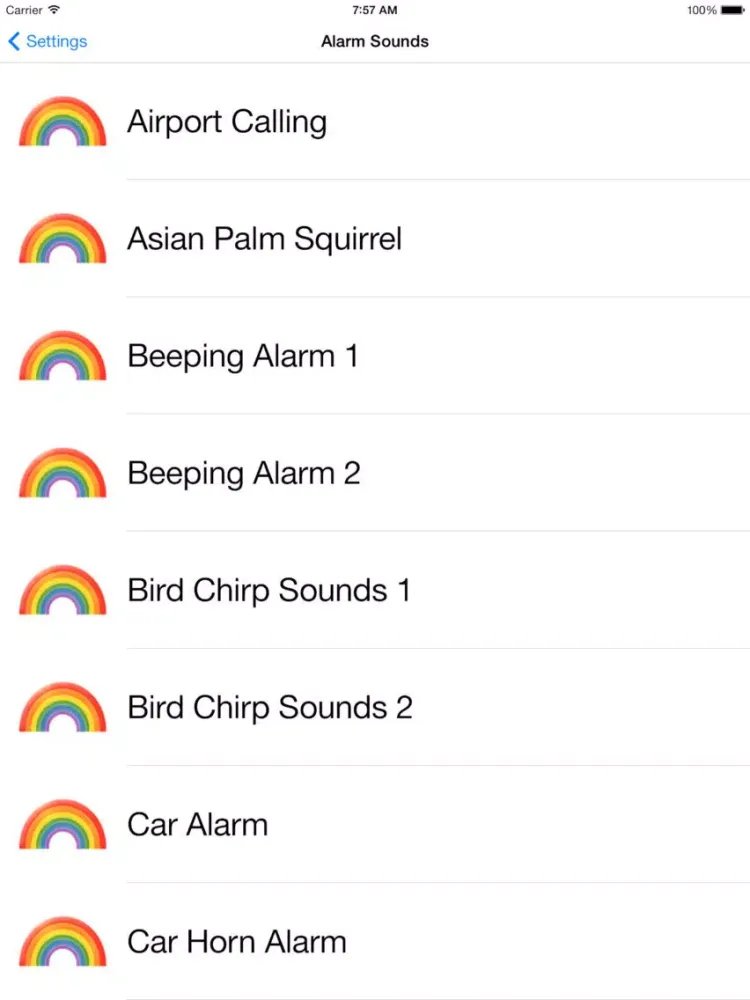 Nightstand Alarm Clock With Natural Pics & Sounds iPad  Screenshots