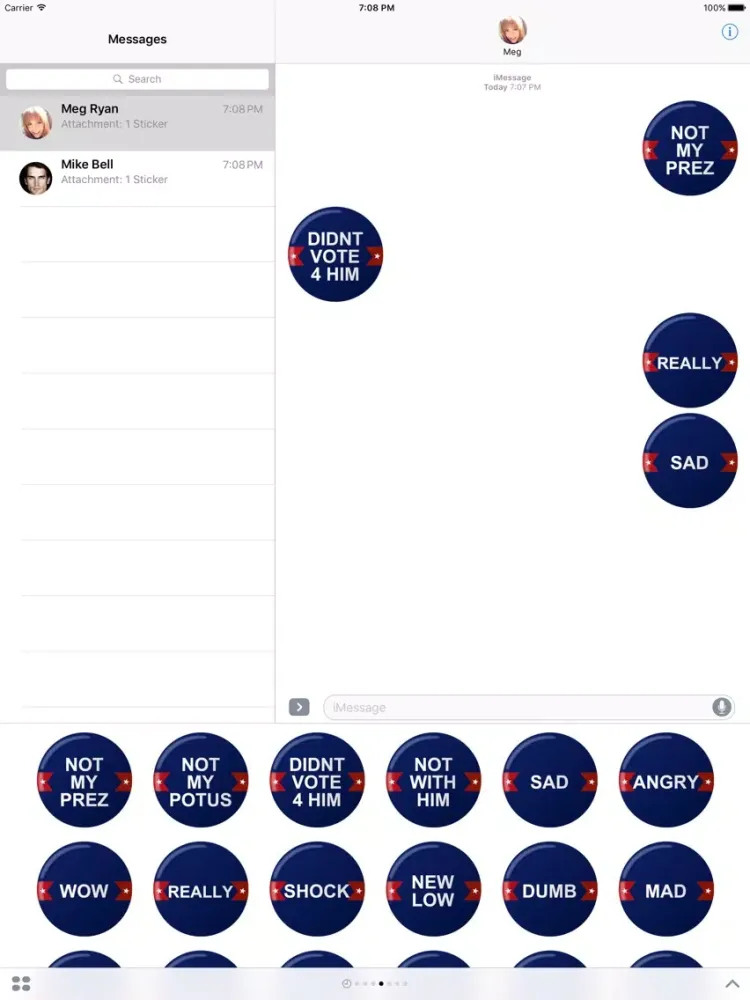 Not My PREZ - Trump Block & Boycott Stickers iPad  Screenshots