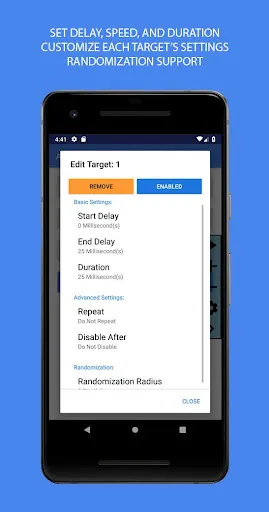 Tangkapan skrin QuickTouch - Automatic Clicker