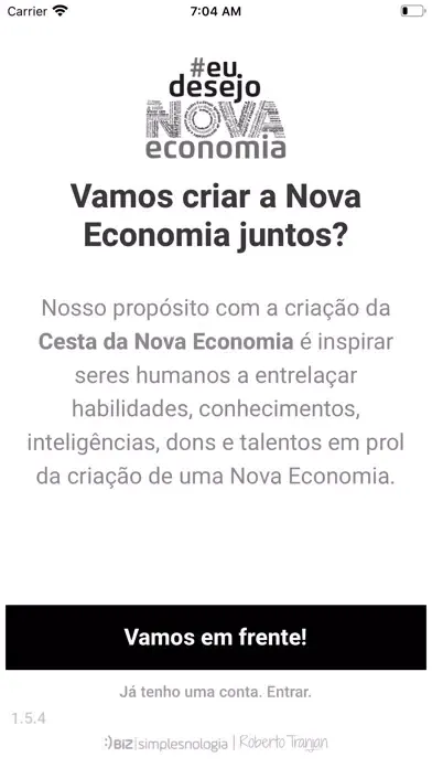 Capturas de tela do Cesta da Nova Economia