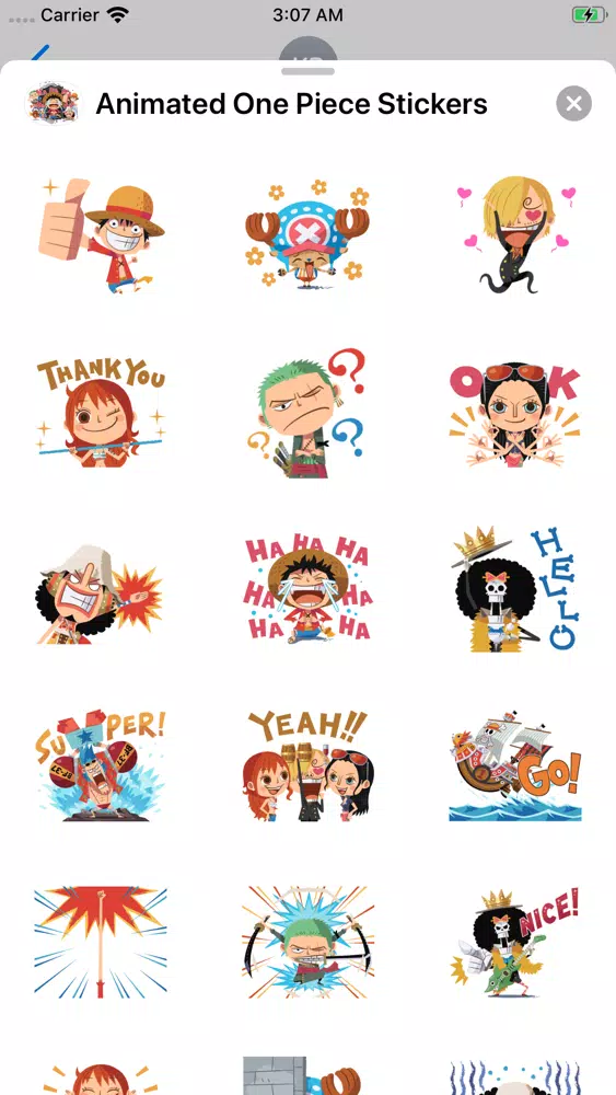 Animated 1 Peice Stickers স্ক্রিনশট