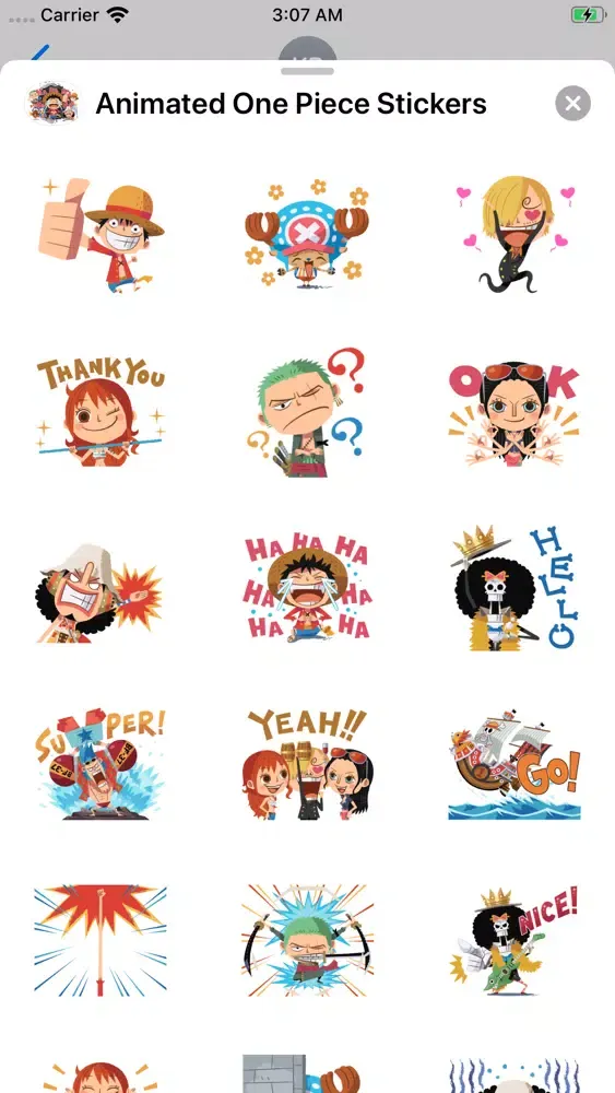 Animated 1 Peice Stickers应用截图
