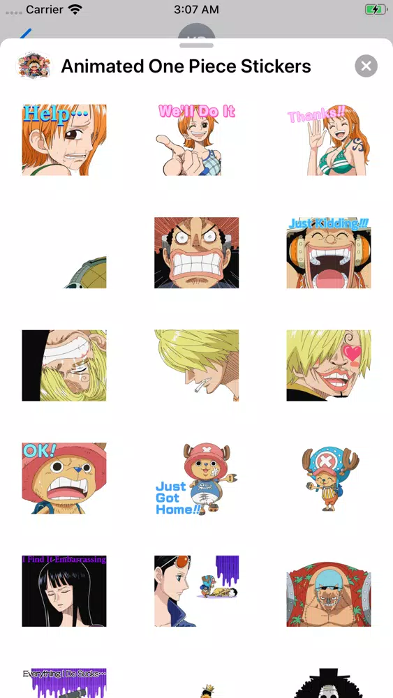 Animated 1 Peice Stickers স্ক্রিনশট