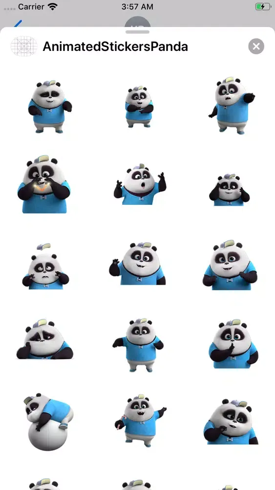 Animated Stickers Panda 3D Screenshots