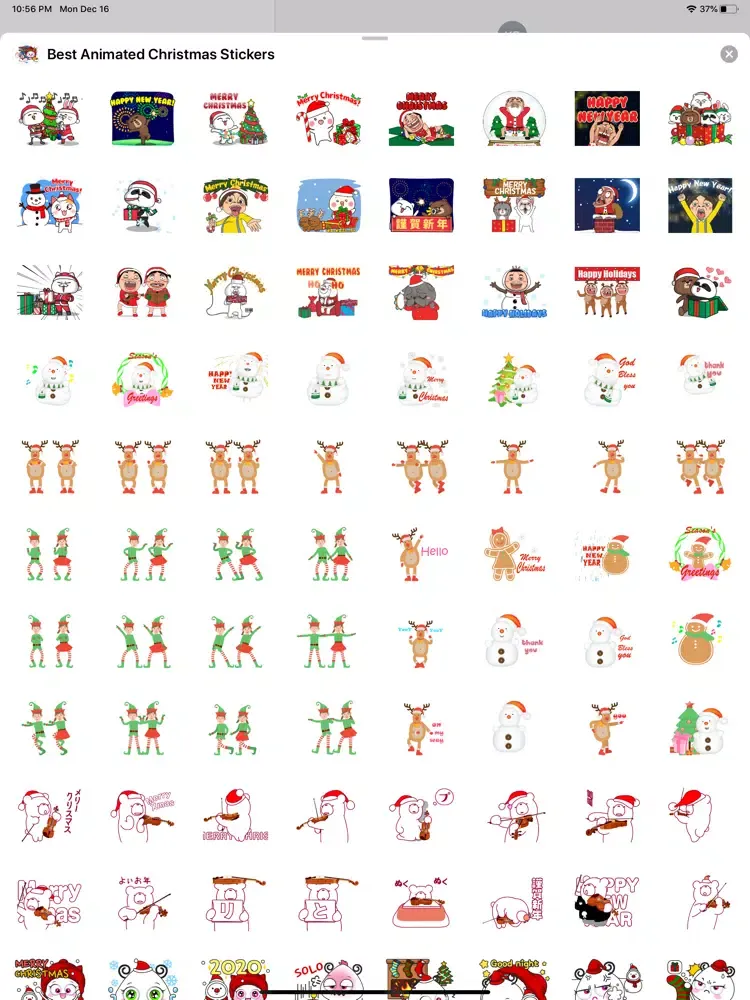 Animated Christmas Stickers 20 iPad 应用截图