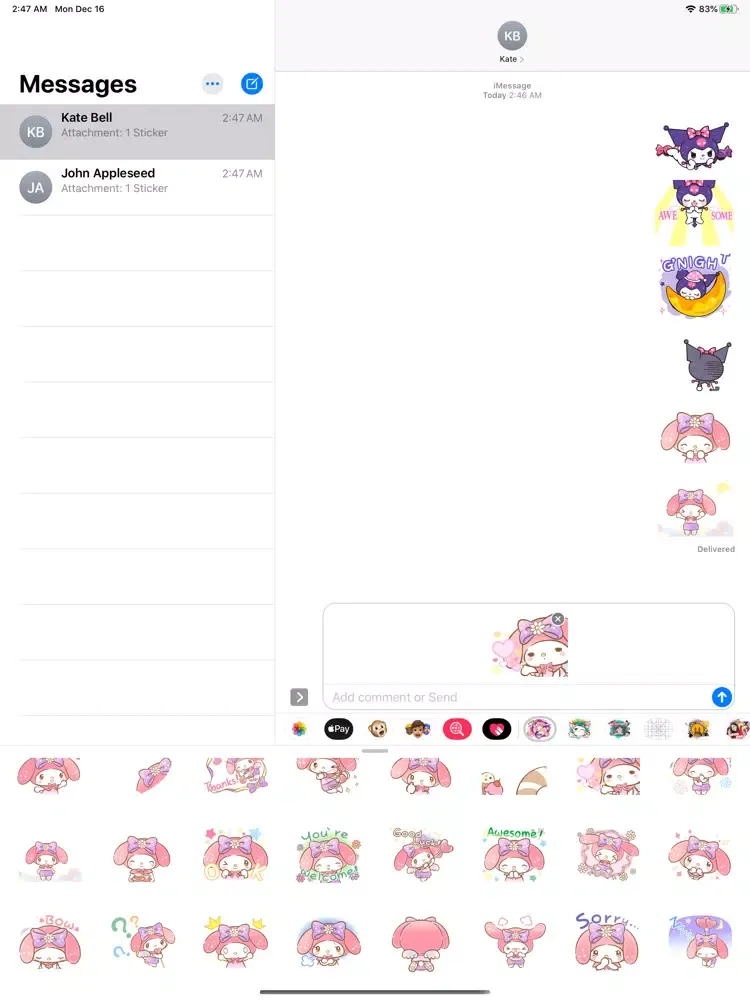 ภาพหน้าจอของ Best Cute Animated Stickers iPad 