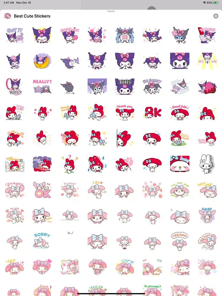 ภาพหน้าจอของ Best Cute Animated Stickers iPad 