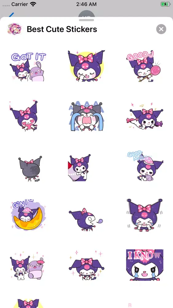 ภาพหน้าจอของ Best Cute Animated Stickers