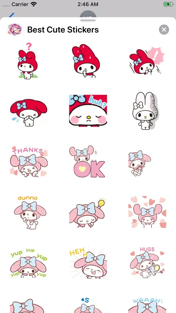 ภาพหน้าจอของ Best Cute Animated Stickers