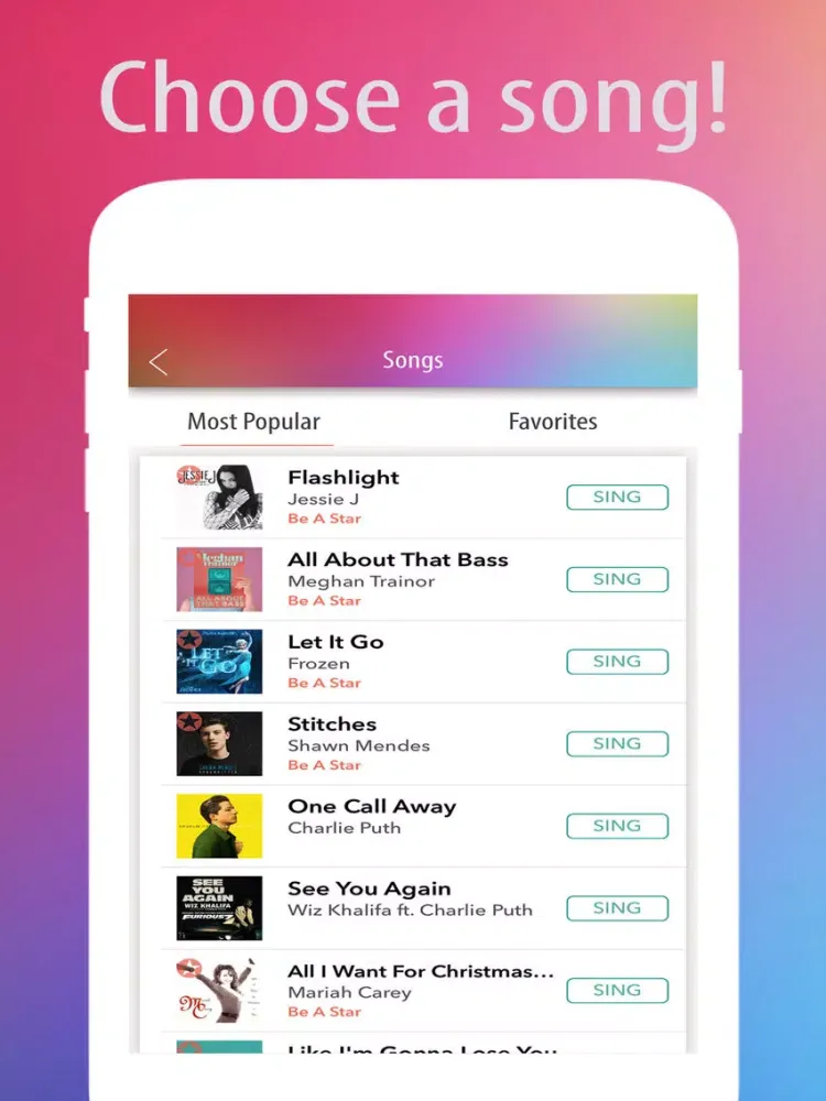 Capturas de tela do Karaoke - Sing a Long iPad 