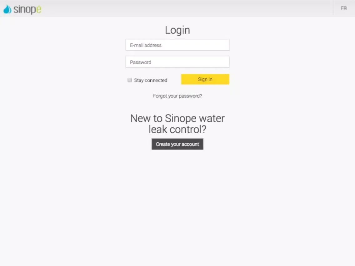 Ảnh chụp màn hình của Sinope Water Leak Protection iPad 