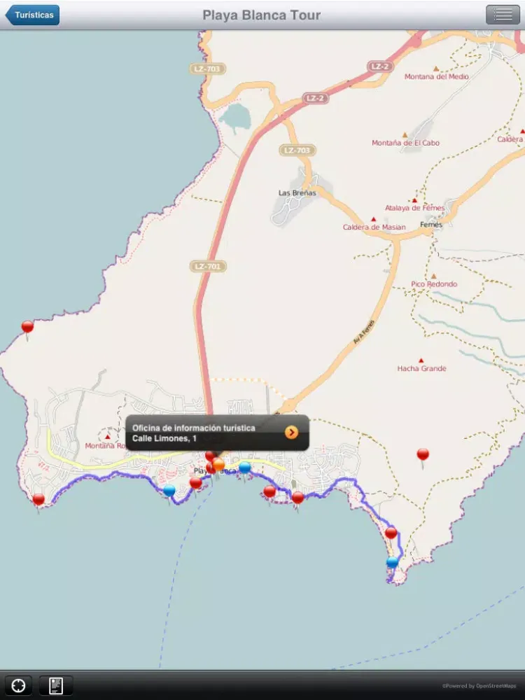 Captures d'écran de Offline Maps&Routes Lanzarote iPad 