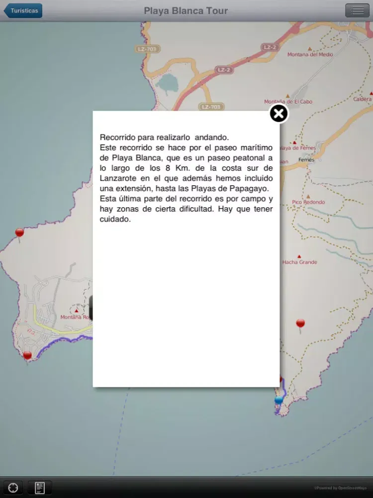 Captures d'écran de Offline Maps&Routes Lanzarote iPad 