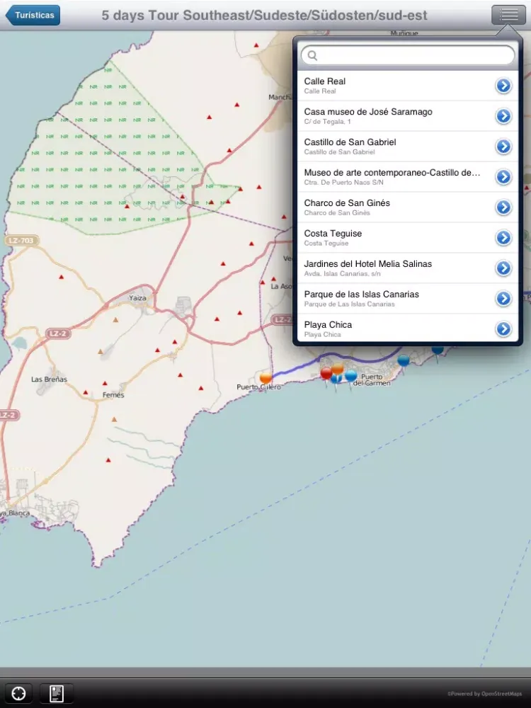 Captures d'écran de Offline Maps&Routes Lanzarote iPad 