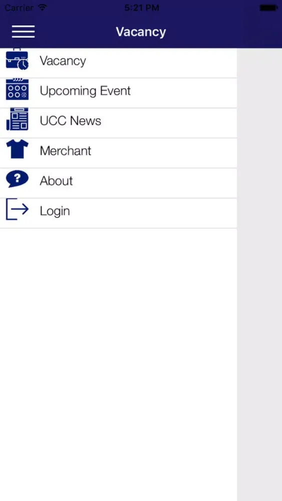 UCC Mobile Screenshots