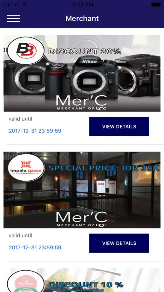 UCC Mobile Screenshots