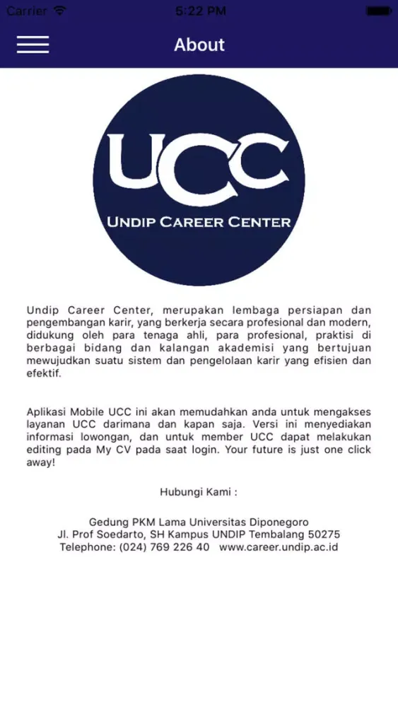 UCC Mobile Screenshots