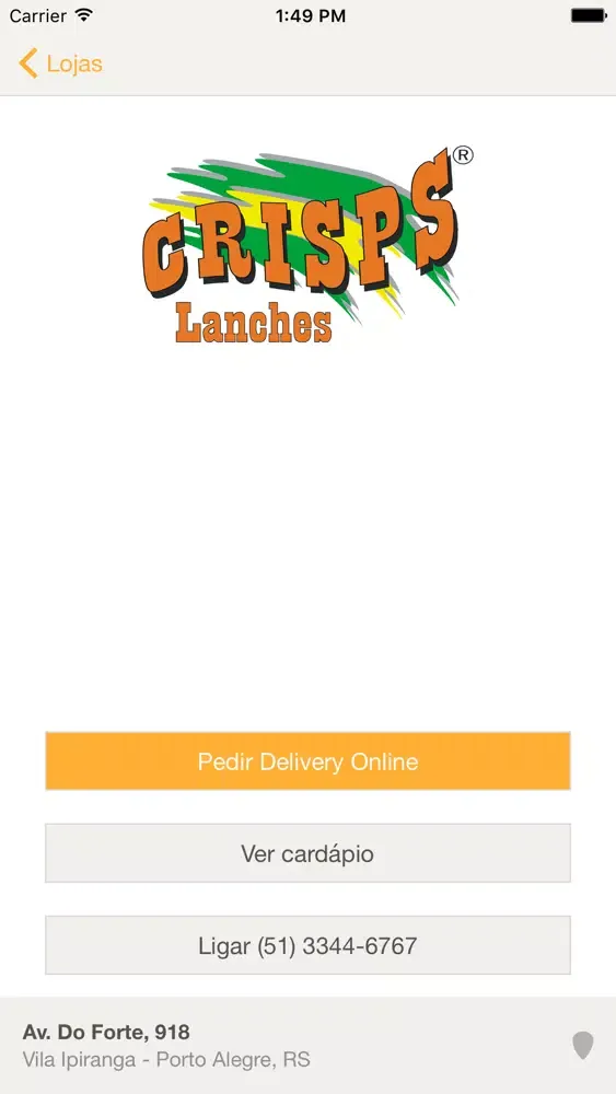 ภาพหน้าจอของ Crisps Lanches