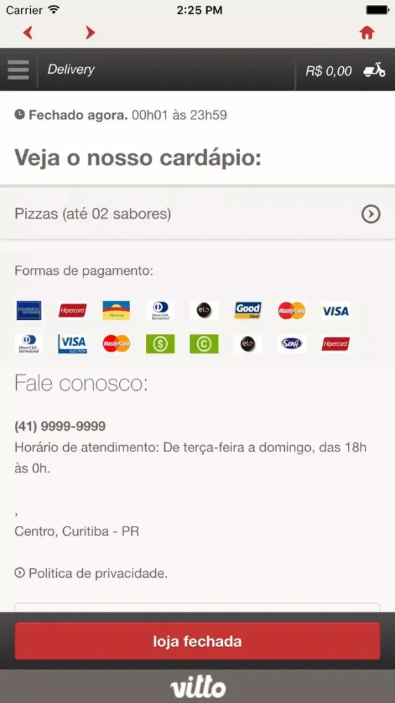 Capturas de tela do Portal da Carne de Sol