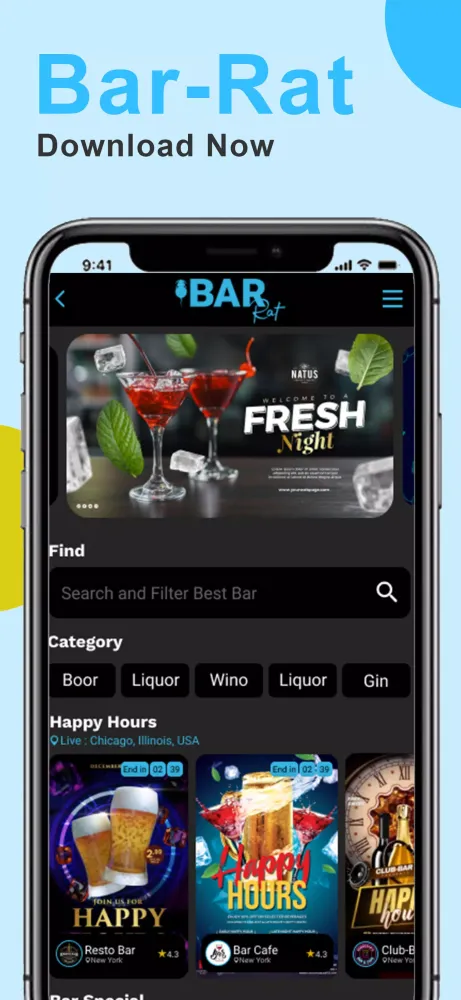 Bar Rat – Find your Happy Hour Screenshots