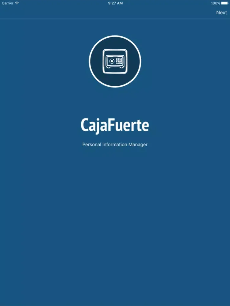 Tangkapan layar CajaFuerte iPad 