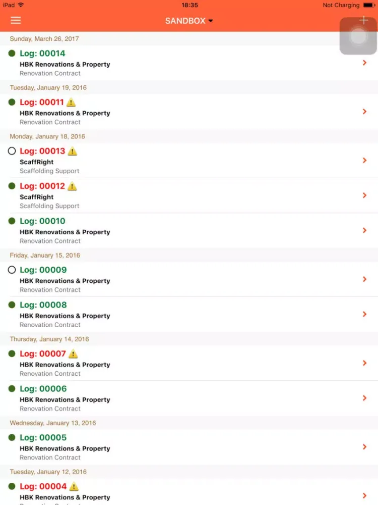 Tracka | ProjectTracka | The Ultimate Site Diary iPad  Screenshots