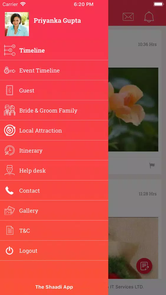 ภาพหน้าจอของ SITSL Wedding App