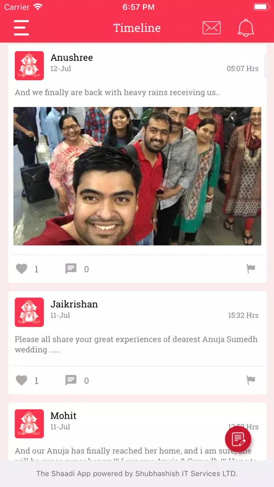 ภาพหน้าจอของ SITSL Wedding App