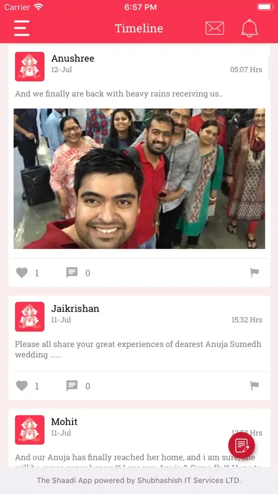 SITSL Wedding App Screenshots