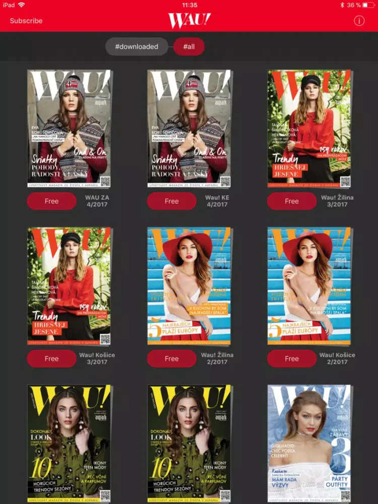 صور Wau! magazín zo života Auparku iPad 