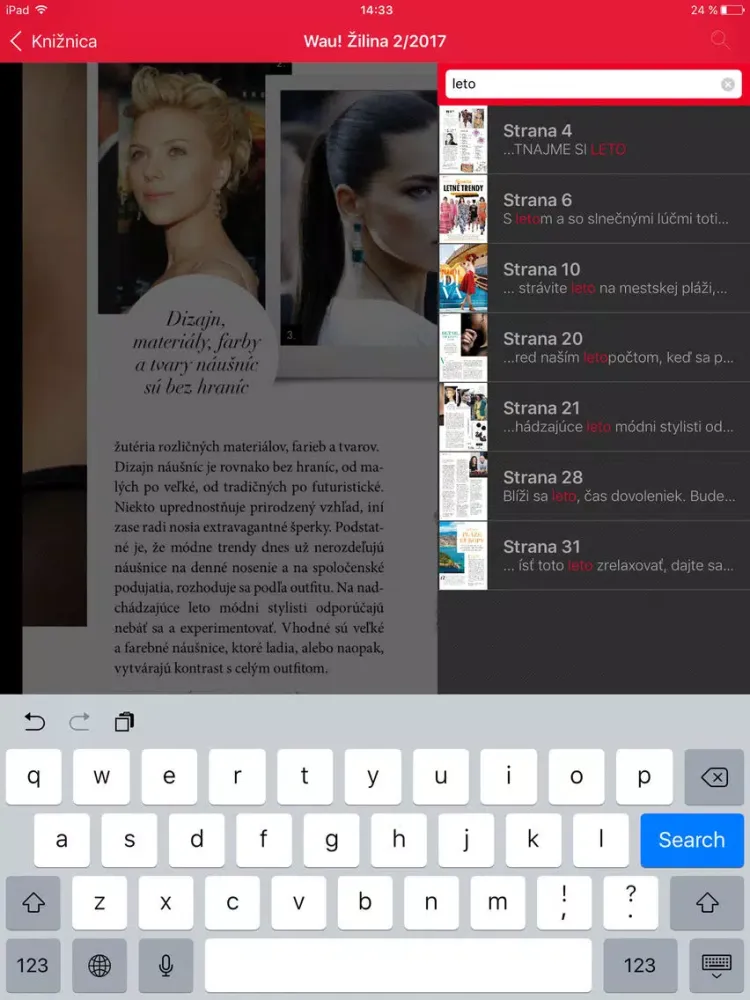 صور Wau! magazín zo života Auparku iPad 