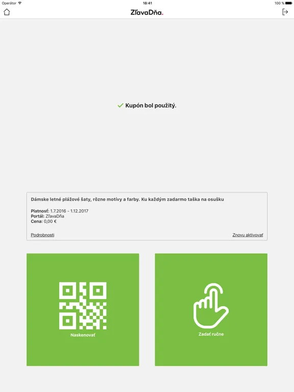 صور ZľavaDňa QR skener iPad 