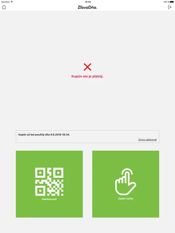 صور ZľavaDňa QR skener iPad 