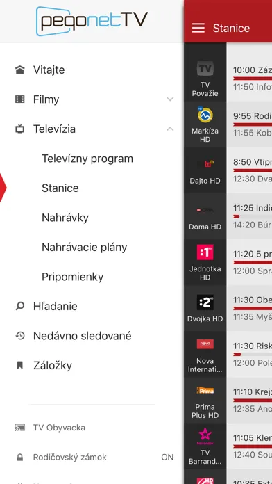 Скриншоты pegonetTV