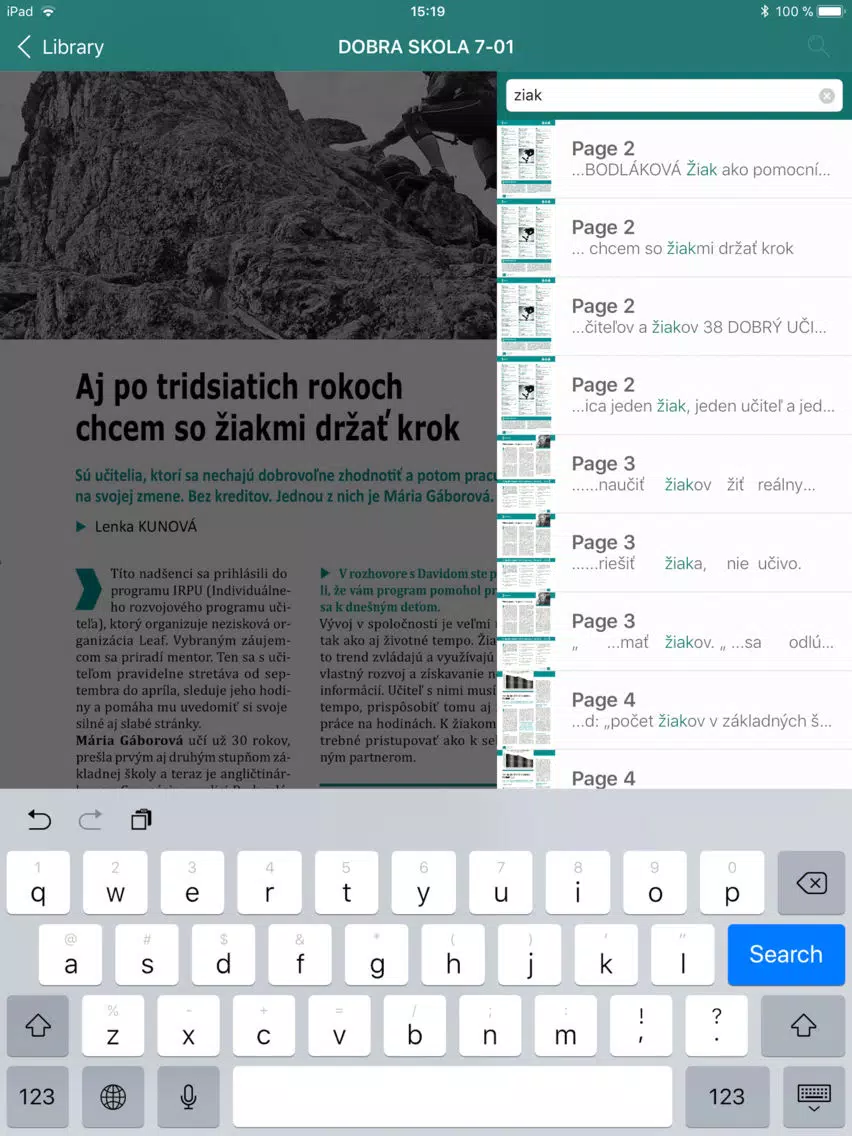 DOBRÁ ŠKOLA iPad 應用截圖