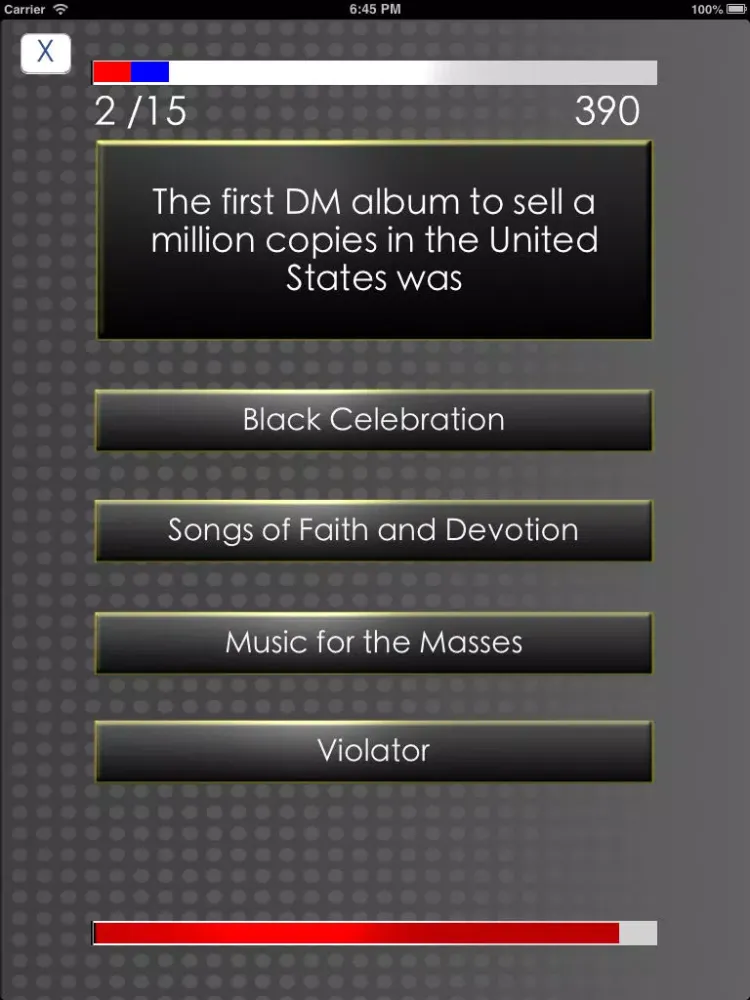 Captures d'écran de Trivia Fan Club - Depeche Mode Edition Free Multiplayer Quiz iPad 