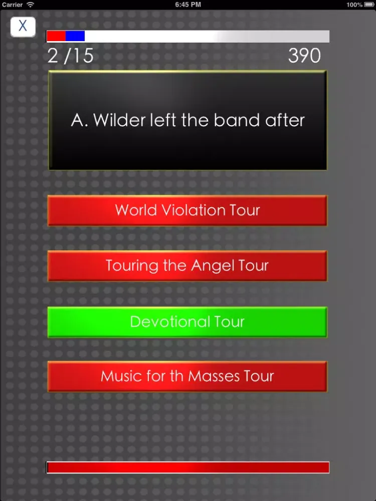 Captures d'écran de Trivia Fan Club - Depeche Mode Edition Free Multiplayer Quiz iPad 