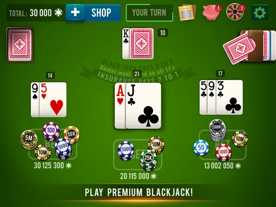 BLACKJACK 21 - Casino Vegas iPad  Screenshots