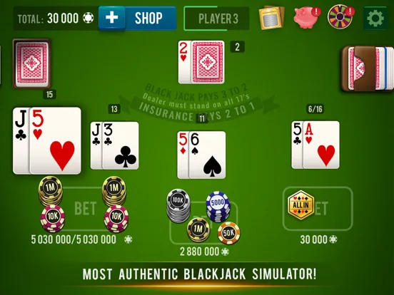 BLACKJACK 21 - Casino Vegas iPad  Screenshots