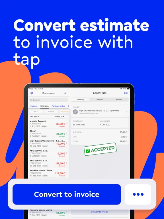 Invoice Maker, Estimate Billdu iPad 应用截图