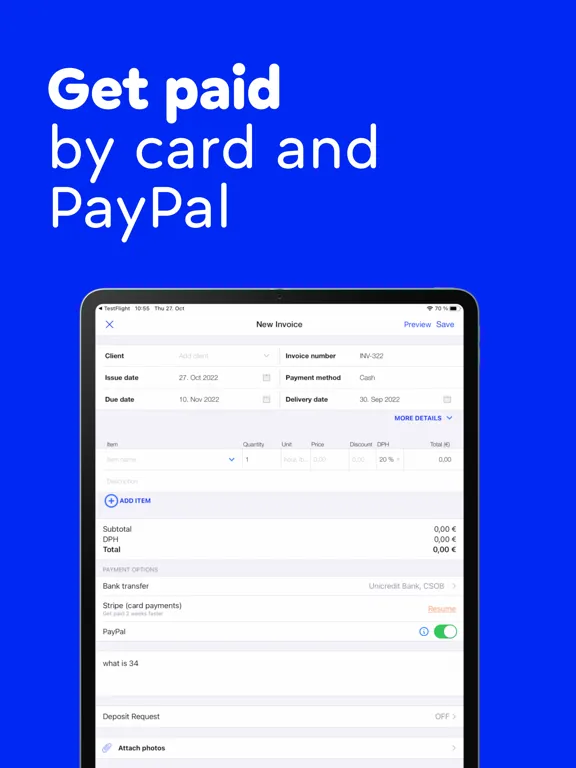 Invoice Maker, Estimate Billdu iPad 应用截图