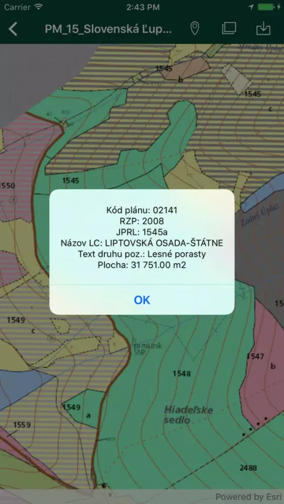 Captures d'écran de LSR WebGIS