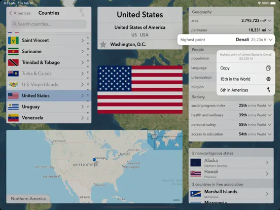 Ảnh chụp màn hình của Geography EDU iPad 
